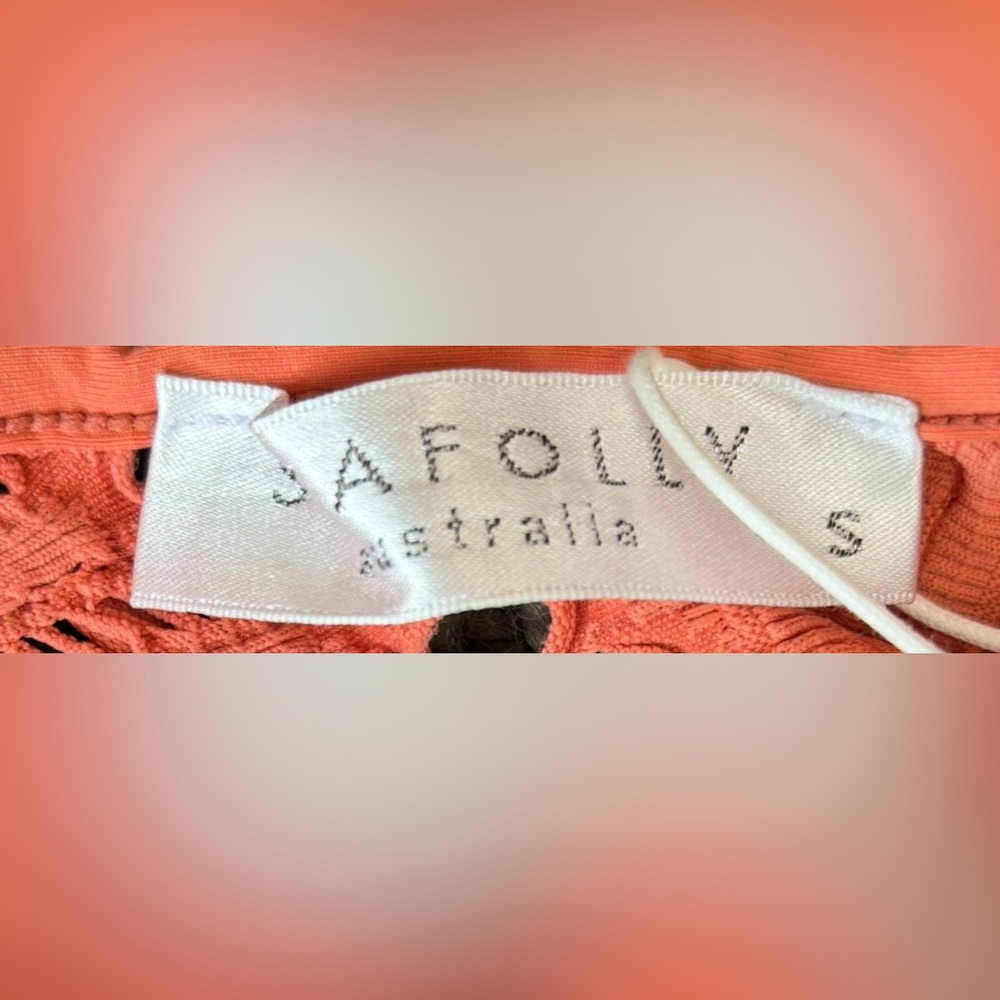 SEAFOLLY Anthropologie “Marrakesh” Cover Up in bright red cinnamon, NWT! Small - Picture 8 of 9